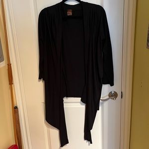 Black Open Wrap Sweater
